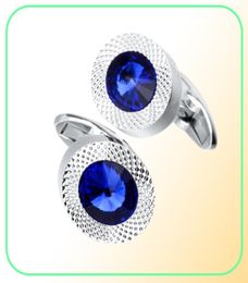Savoyshi Luxury Mens Camisin Gematinks Abogado de alta calidad Groom Boda Fina Regalos Blue Crystal Goste Links Diseñador de marca Jewelry2564135522