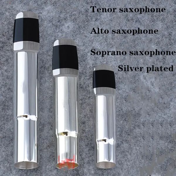 Saxophone Aisiweier Ténor professionnel soprano alto saxophone en métal embout buccal argent plaqué buccal sax bouche taille 56789