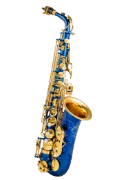 Saxophone alto sax Nouveau étudiant débutant alto saxophone Eb Blue Enchantetress Sax EB avec accessoires de porte-parole de boîtier