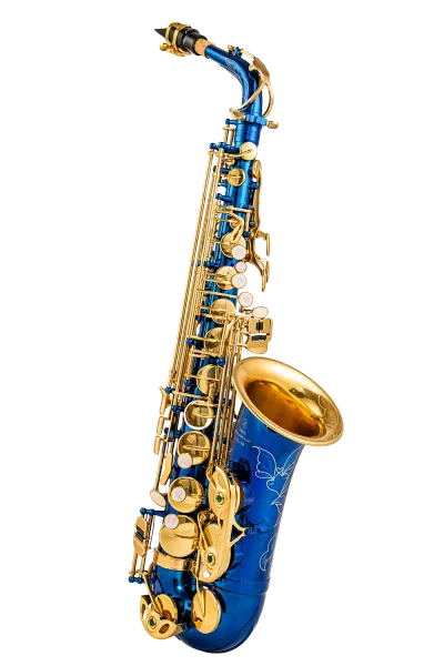 Saxophone alto sax Nouveau étudiant débutant alto saxophone Eb Blue Enchantetress Sax EB avec accessoires de porte-parole de boîtier