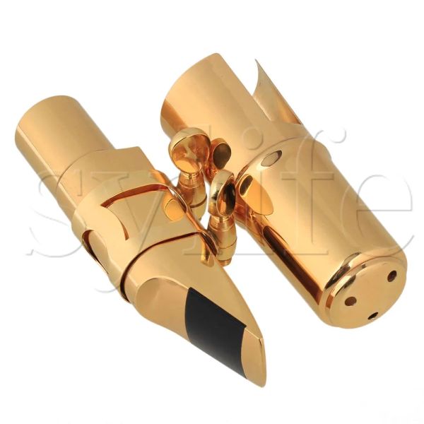 Saxophone bflat ténor saxophone bouche buccale ligature gold plaqué 7 # bon son