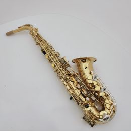 Saxofón NUEVO YAS26 ALTO SAXOPHONE EB Tune Gold Keys Brass Alta calidad con boquilla de caja envío gratis