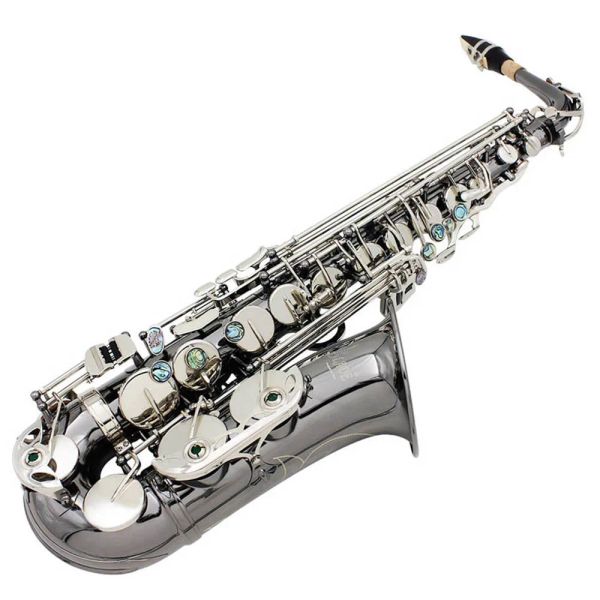 Saxophone eb alto saxophone professionnel instrument à vent en nickel noir sax avec sangle