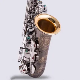 Saxofoon il belin gratis promotionele saxofoon alt zwarte nikkel sier legering alt sax messing muziekinstrument met case mondstuk kopie