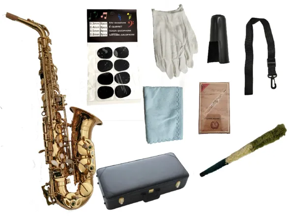 Saxophone Jupiter jas769ii alto eb tireur saxophone nouvelle marque e plat d'instrument de musique plate en laiton doque sax avec étui et accessoires