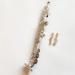 Saxophone fabriqué au Japon 875 Soprano SAXOPHONE RÉFÉRENCE SIERING BFLAT SOPRANO SAX AVEC CAS DE CAS EN BOUCHE ANNEIL