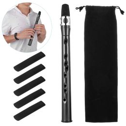 Saxophone mini poche bb saxophone alto embout buccal abs sax avec 5 roseaux saxophone noire ensemble d'instruments de musique en bois