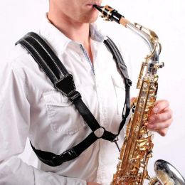 Saxofoon Miwayer Saxofoon nekriem Sax Harnas Schouder Padded Neck Sling verstelbaar voor bariton Alto tenor Soprano Bariton Sax