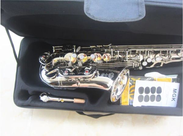 Saxophone Nouvelle arrivée SAS802 Alto EB saxophone Nickel Silver Sax Performance Musical Instrument avec accessoires de boîtier