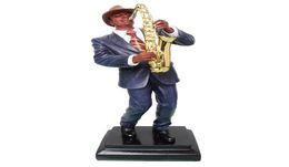 Musicienne de saxophone Figurine résine Musicienne Statue Vintage Gift moderne Ornement Mobilière Home Furnishing Decor9331730