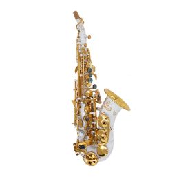 Saxophone de qualité populaire saxophone de soprano en soprano blanc incurvé