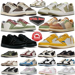 designer schoenen basketbalschoenen jumpman 1 1s Low Heren 1 lage golfschoenen Reverse Mocha Black Phantom Olive Year of the Dragon dames herenschoenen heren sneakers sneakers