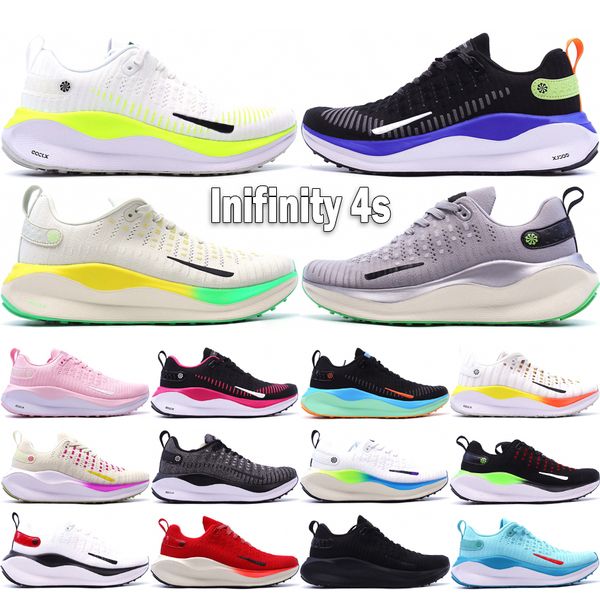 Top ReactX Infinity Run 4 FK Hommes Femmes Chaussures de course Invincible 4s Designer White Light Crimson Triple Black Oreo Mix and Match Trail Outdoor Sneakers Taille 36-45