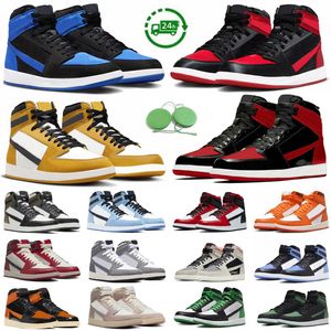 Basketbalschoenen voor heren Dames Sneaker Satijn Bred Patent Unc Toe Geel Oker Lucky Pine Groen Donker Mokka Royal Reimagined Denim Herensneakers Sportschoenen GAI