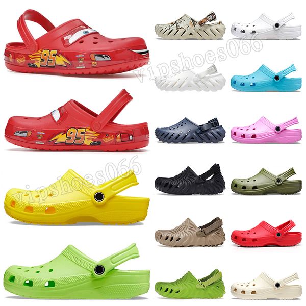 classic clog sandals crocs slides slippers Sandalias de zuecos clásicas con lazo cruzado Diseñador Croc Echo Hombres para mujer Niños Sandalias con lazo cruzado 【code ：L】