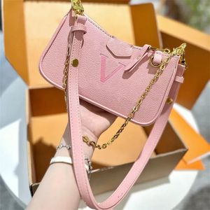 Sac de créateur Femmes Crossbody Sacs Sacs de chaîne Portefeuille Lady Easy Pouch sur la sangle lettres de sac en relief rayures de fleurs de luxe sacs à main de marque de luxe