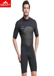 Traje de neopreno SBART de 2MM para hombre, traje de baño para mantener el calor, natación, buceo, traje de baño de manga corta para triatlón para Surf y snorkel 2209139362