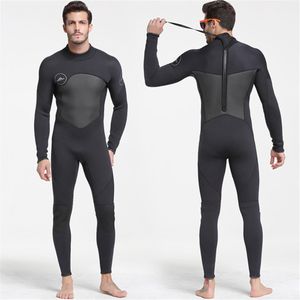 Traje de neopreno SBART de 5mm para hombre, negro y gris, para buceo, surf, traje completo, traje de neopreno, traje húmedo Men255W