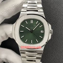 SBB Factory New Mens 324 Mouvement Automatique 40mm Montre Cadran VERT Classique 5711 / 1A Montres Transparent Retour Montres de Plongée Boîte d'Origine