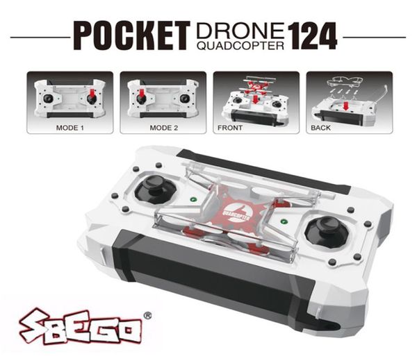 Sbego 124 Mini Quadcopter Micro Pocket Drone 4ch 6axis Gyro Switchable Controller RC Helicopter Kids Toys Sbego FQ77124 VS JJR9542850