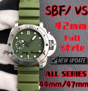 SBF / Vs Luxury Men's Watch PAM1055 ,, 42 mm alle series alle stijlen, exclusieve P900 -beweging, er zijn 44, 47 mm andere modellen, 316l fijn staal
