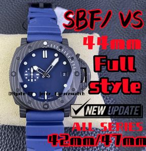 SBF / VS Pam1232 Luxe herenhorloge koolstofvezel, 44 mm alle series alle stijlen, exclusief P900 uurwerk, er zijn 42, 47 mm andere modellen, 316L fijn staal