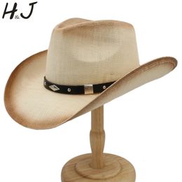 sboy hoeden handgemaakte weefcowboyhoed voor mannen westerse hoed strak strand zon sombrero maat 58cm a0231xsj 230823