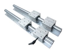 SBR Linear Rail 2PCS SBR16 16 mm rail linéaire Rail de guide de longueur + 4pcs SBR16UU Bloc de diaporama pour CNC