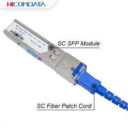 HICOMDATA SC 1.25G SFP Módulo Transceptor de Fibra Óptica Gigabit DDM BIDI 5/20/40/80/120KM Conversor de Fibra Compatible con Mikrotik Cisco Switch