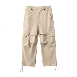 SC Men's Wear |Pantalon de travail tissé à la mode pour le style fonctionnel des hommes avec plusieurs poches Instagram Pantalon paratrooper de chargement lâche décontracté pour hommes