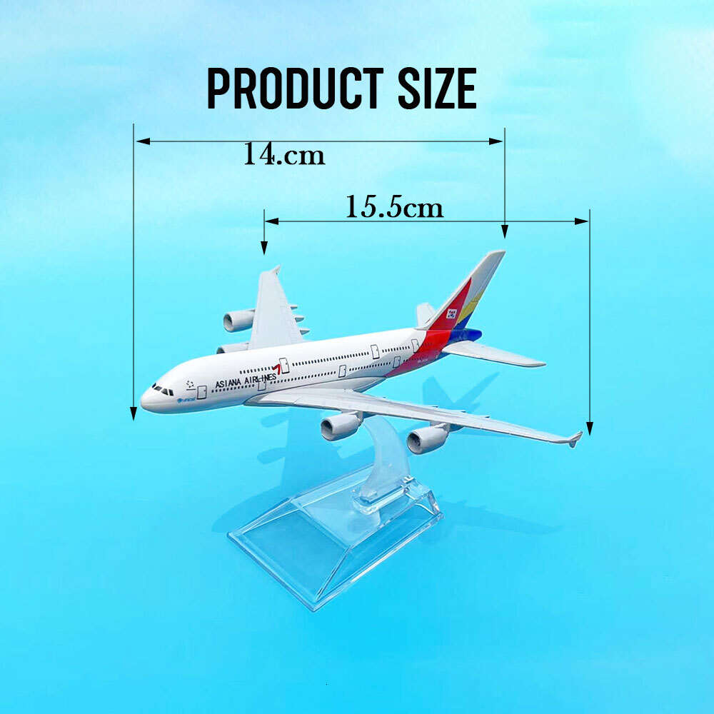 Escala 1: 400 Asiana A380 Airlines Modelo Boeing - Adición ideal a cualquier colección de aviones fundidos