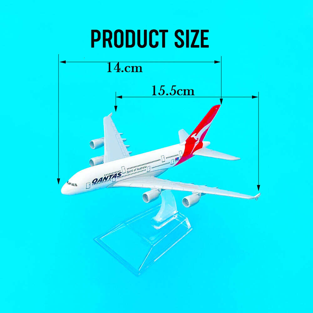 Skala 1: 400 Qantas A380 Airlines Boeing Model - Idealisk tillägg till alla Diecast -flygplanskollektioner