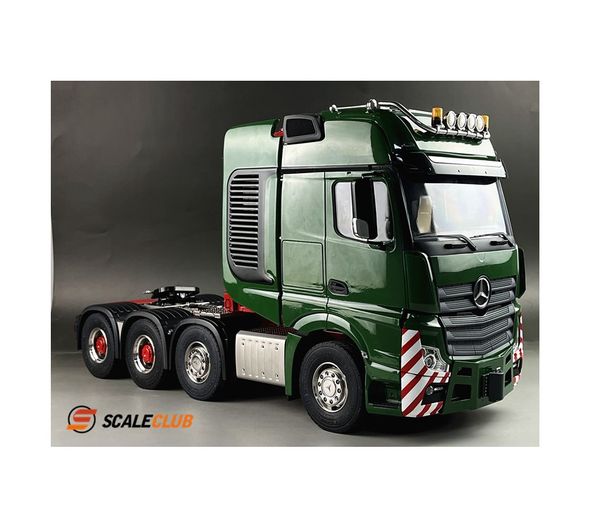 Scaleclub modelo 1/14 para Tamiya MAN 8x8 chasis de camión de remolque pesado de Metal completo para Lesu Scania Actros Volvo piezas