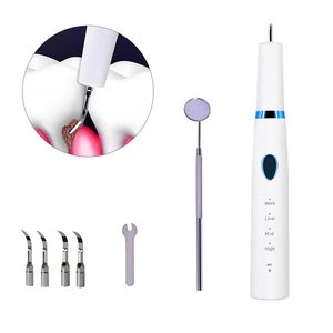 Portable Scaler Dental Ultrasonic Whitening One-Button 3-Gear Working without Water Effective Calculus Remover Stains Tartar Scraper Wireless Charging