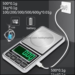 Schalen 100/200/300/500G/600 x 0.01G 500/1KGX0.1G MINI Draagbare USB Charger Elektronische digitale pocket sieradenschaal NCE Gram Lcd druppel otihe