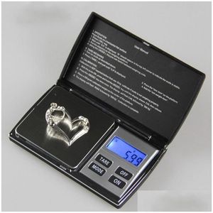 Weegschalen Hoge nauwkeurigheid Mini Lcd Elektronische Digitale Zakweegschaal Sieraden Goud Diamant Weging Gram Gewicht 1000G/0.1G Met Doos Drop De Dhddp