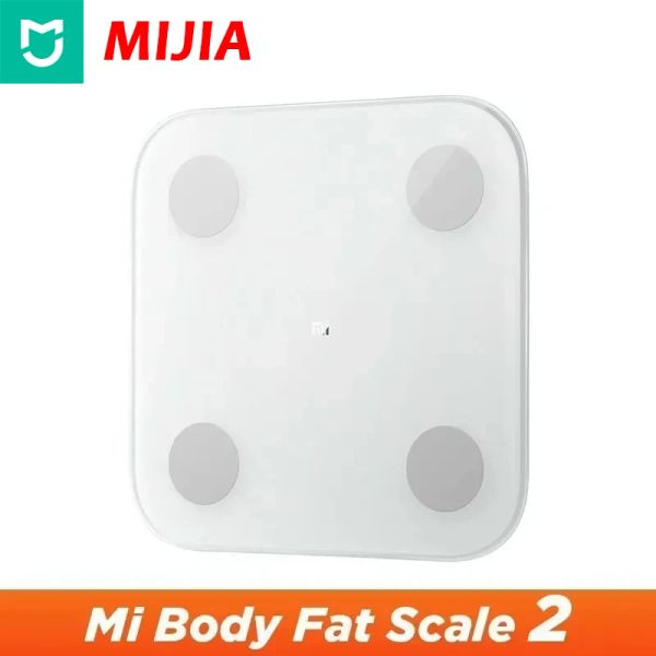 Básculas Original Mijia Fat Scale 2 Smart Home Composición corporal Mi Fit App Mi Body Fat Scale 2 Bluetooth 5.0 Monitor Pantalla LED