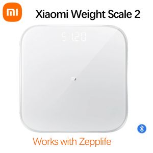 Balance d'origine Xiaomi Mijia Scale 2 Bluetooth 5.0 balance intelligente affichage LED numérique fonctionne avec l'application Mi fit pour le fitness domestique