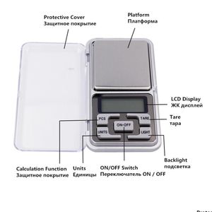 Weegschalen Groothandel Engelse stijl elektronische mini-zakweegschaal met doos 100G / 0,01G 200G / 0,01G 300G / 0,01 Digitale weegschaal Precisie J Dhdj5