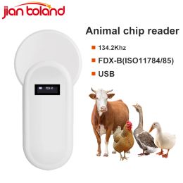Scanners 134.2 kHz Animal RFID Reader Pet Id Microchip Scanner FDXB ISO11784 / 85 Lecteur de tag de puce en verre pour bétail mouton chat chat volaille
