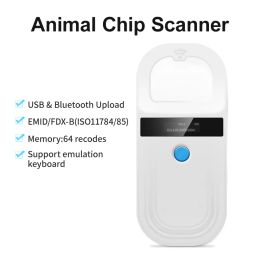 Scanners 134.2 kHz FDXB ISO11784 / 5 USB Handheld Lector Leitor Leitor Tag Animal Microchip Reader Scanner Pet