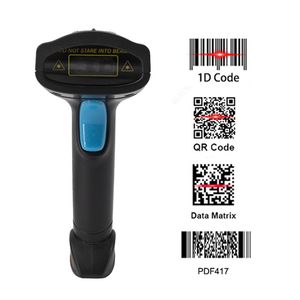 Scanners 1D 2D bedrade barcodescanner of draadloze qr-code Handheld Bluetooth Reader Bar Portable PDF417 Datamatrix 230808