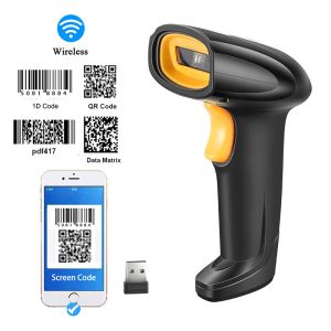 Scanners 2d Wireless Barcode Scanner Reader Handheld QR Code Scanner 1D / 2D Barcode Reader PDF417Scanner Wireless 2D Reader Portable