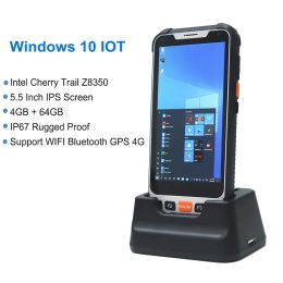 Scanners 5.5 "Trail cerise bon marché Z8350 4 Go + 64 Go de l'ordinateur mobile industriel IP67 Scanner de codes à barres PDA Handheld Logish