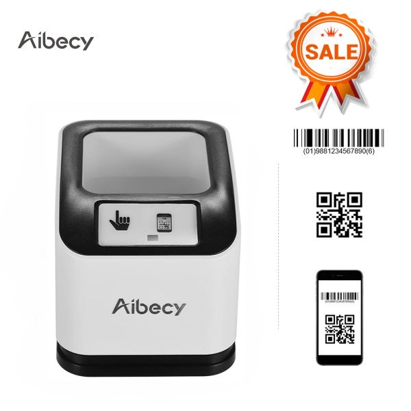 Scanners AIBECY 2200 1D / 2D / QR CODE DE CODE SCALER CMOS IMAGE BARTOP BARCODE Reader USB SCALER DE CODE DE CODE SCIRE OMNIDIRECT