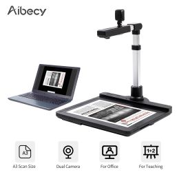 Escáneres AIBECY X1000 Documento Camera Escáner A3 Captura Tamaño Dual Cámara USB2.0 Con la función OCR de luz LED se convierte en formato PDF