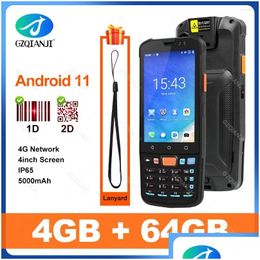 Scanners Android 11 PDA 4G Terminal portable avec lecteur de données Scanner de code-barres 1D 2D