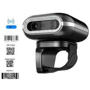 Scanners Bluetooth Wireless Barcode Scanner Ring Wearable QR Code Reader Module Laser Portable 1D 2D QR Code Barcode Scanner