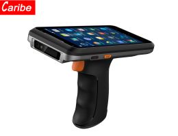 Scanners Caribe Red GSM 4G Handheld Computer Device Android 8.1 Barcode Scanner 1D 2D NFC RFID Reader PDA avec poignée de pistolet