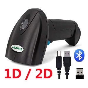 Scanners Code Scanner 1d 2D Bluetooth Barcod Scanner Handheld Wired Laser QR Barcode Reader for Warehouse Inventory Pos